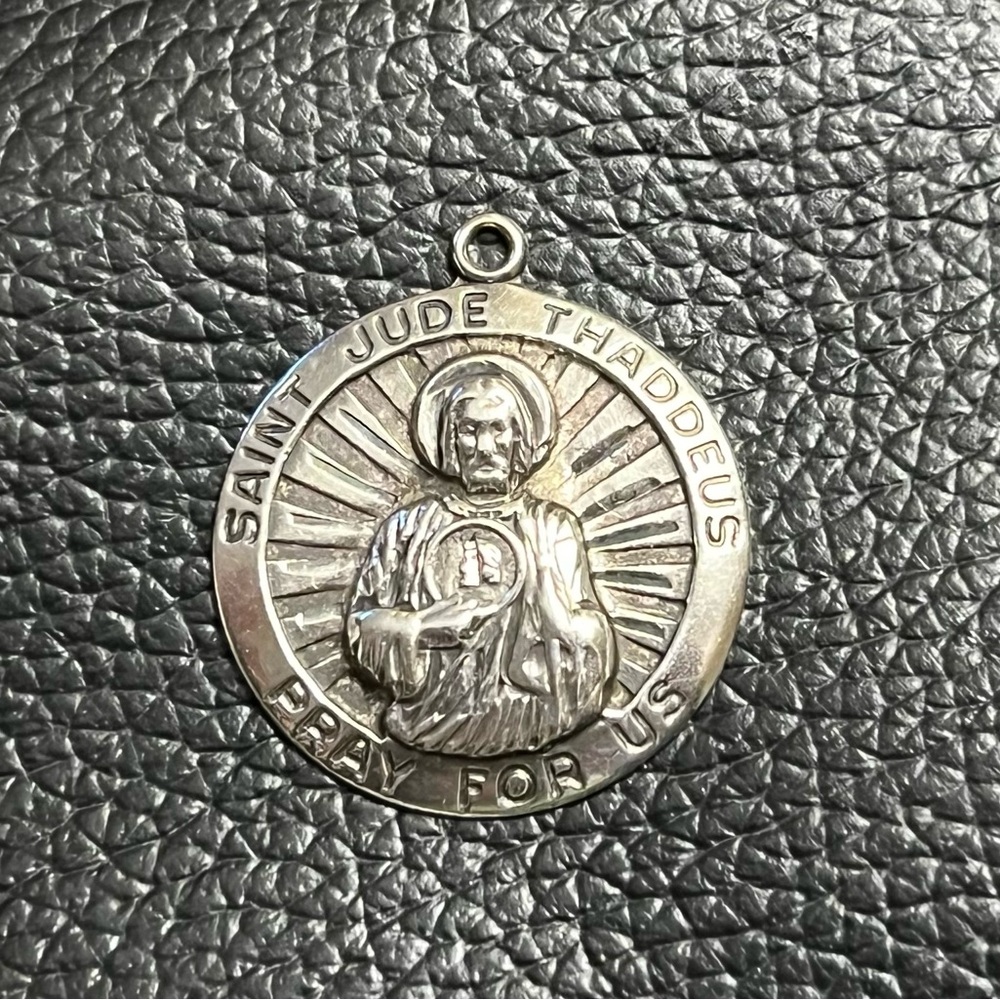 Saint Jude Thaddeus Sterling Silver Medal Pendant
